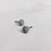 Light gray polymer gem stud earrings - studio oh design