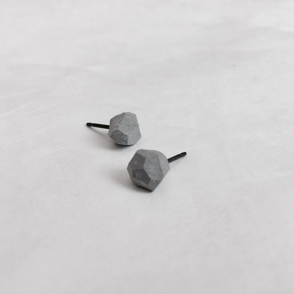 polymer gem stud earrings / עגילי פולימר - studio oh design