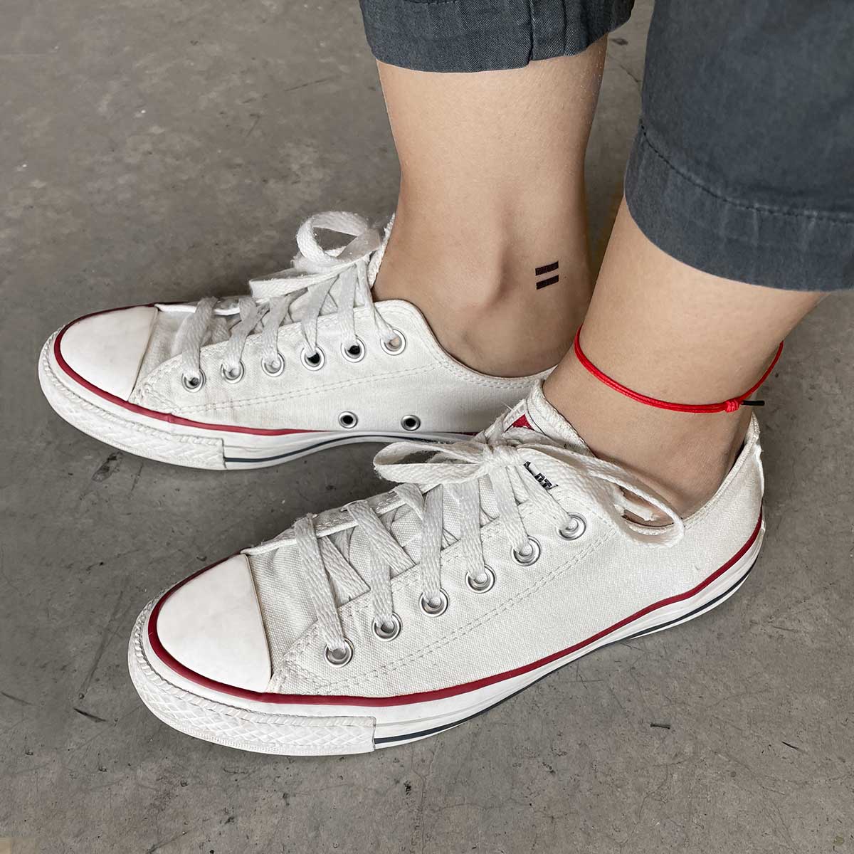 Red leg bracelet / צמיד לרגל - studio oh design