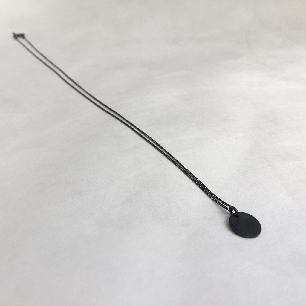 10mm Silver Coin Disk Necklace / שרשרת עיגול 10 מ"מ - studio oh design