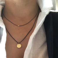 10mm Gold plated Coin Necklace / שרשרת עיגול 10 ממ ציפוי זהב - studio oh design