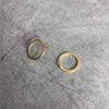 GOLD PLATED 15mm Open Circle Earrings / עגילי פי קטן בציפוי זהב - studio oh design