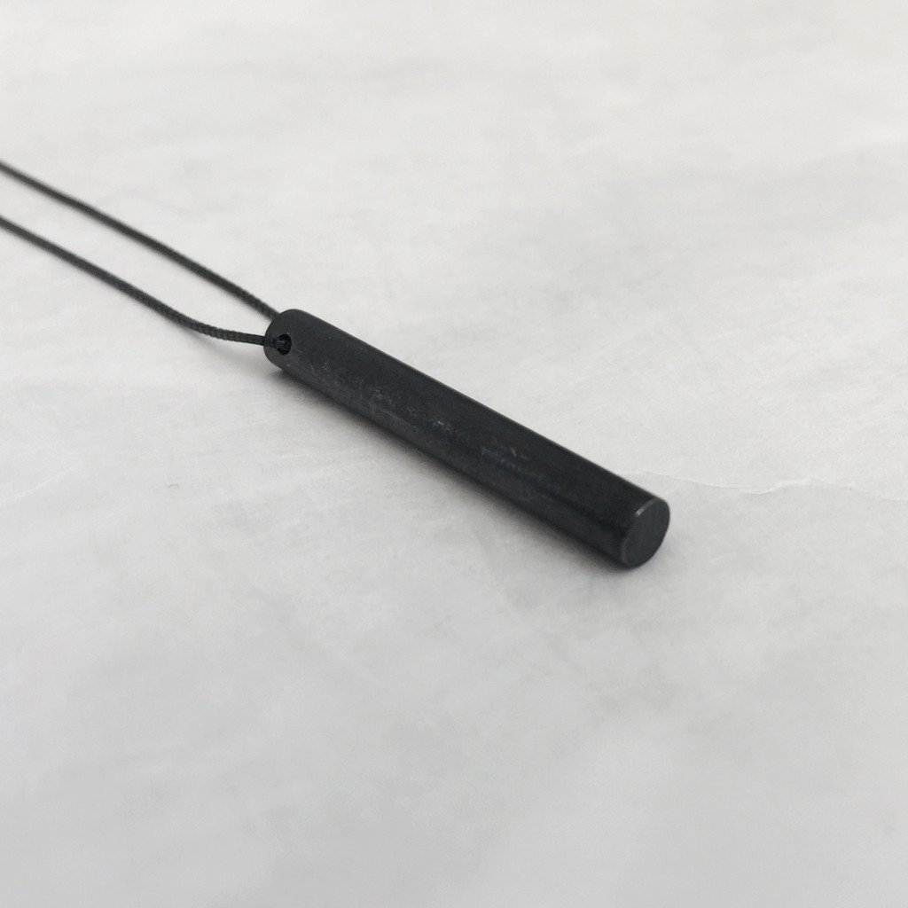 30mm Silver Cylinder necklace - unisex / שרשרת גליל קצר - יוניסקס - studio oh design