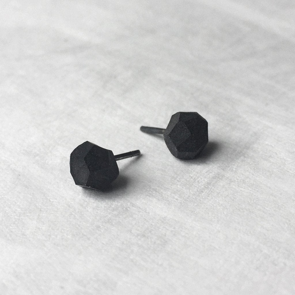 polymer gem stud earrings / עגילי פולימר - studio oh design