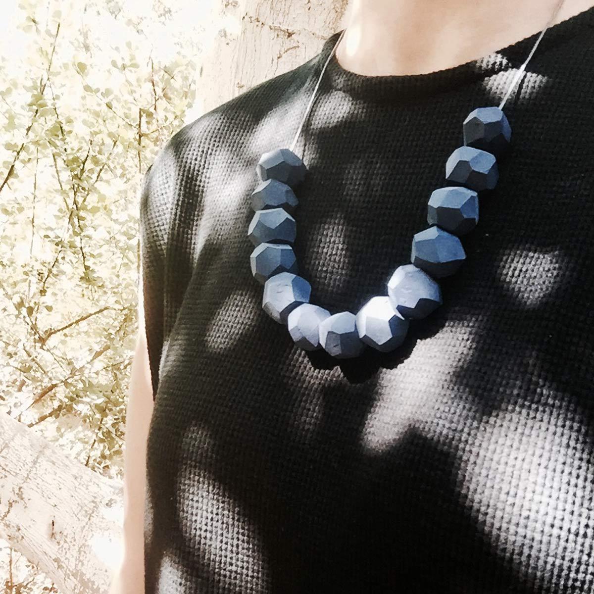 beads necklace / שרשרת חרוזים בחוט חשוף - studio oh design