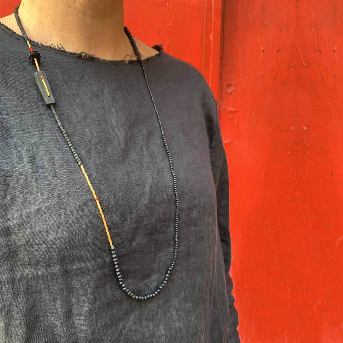 one of a kind BOHO necklace / שרשרת בוהו אורך ביניים - studio oh design