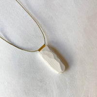 bright DOK Necklace / שרשרת דיסקון לבנה - studio oh design