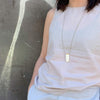 bright DOK Necklace / שרשרת דיסקון לבנה - studio oh design