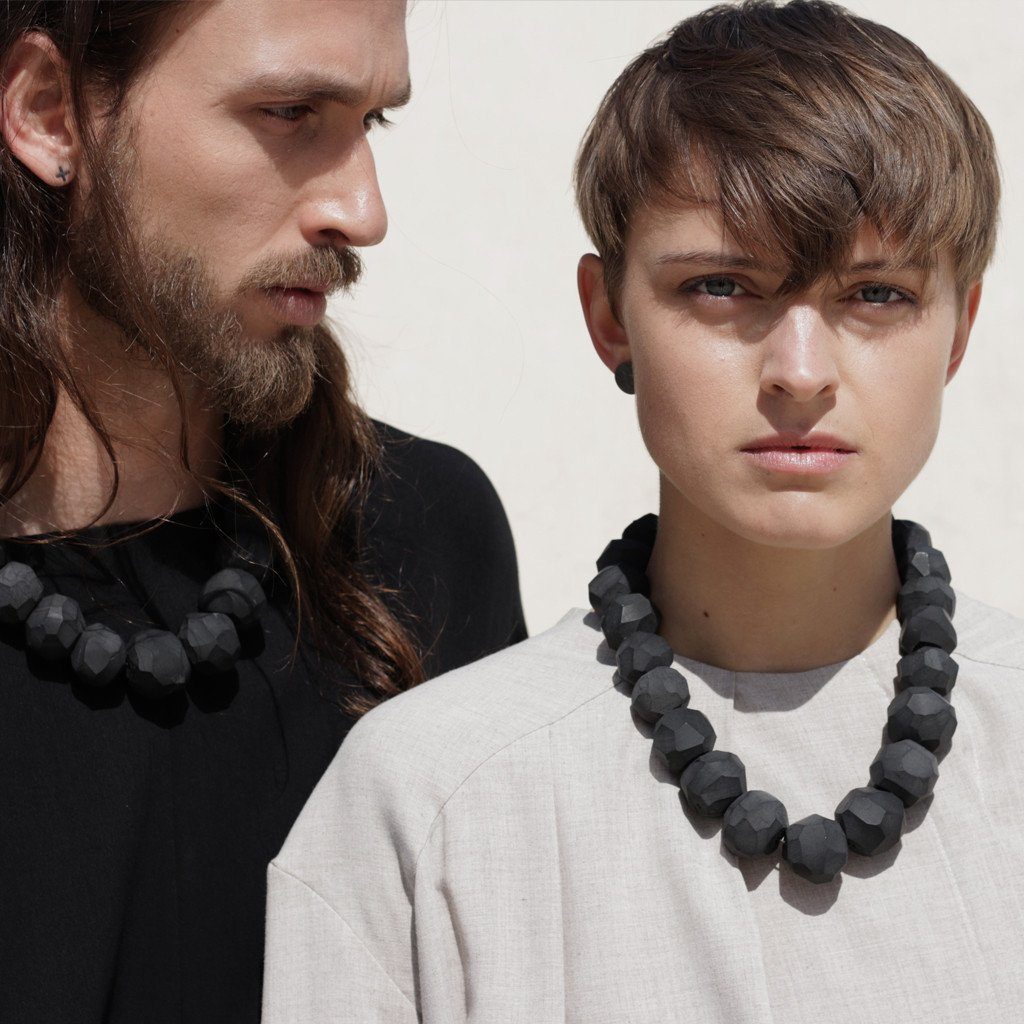 Monochrome Chunky Necklace / שרשרת צ'אנקי - studio oh design