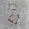 Red D earrings / אדומים D עגילי - studio oh design