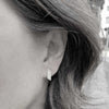 Diagonal stripe earrings / עגילי פס אלכסוני - studio oh design