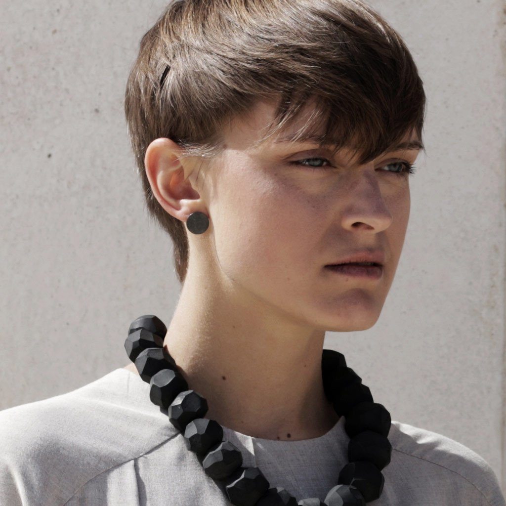 15mm Flat silver earrings / UNISEX / עגילי הרחבה גדולים - יוניסקס - studio oh design