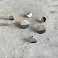 15mm Flat silver earrings / UNISEX / עגילי הרחבה גדולים - יוניסקס - studio oh design
