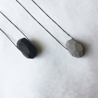 polymer Elliptical Pendant Necklace / שרשרת אליפסה - studio oh design