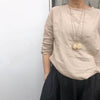 Wheat Flat circle Necklace / שרשרת עיגול שטוח חיטה - studio oh design