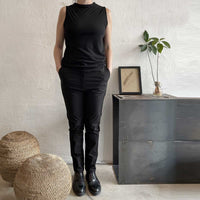 Anna black top  / חולצת אנה שחורה - studio oh design