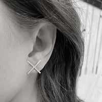 large X earrings / עגילי איקס גדול - studio oh design