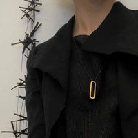GOLD PLATED Big "O" necklace - Unisex /   בציפוי זהב O שרשרת - studio oh design
