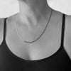Partially blackened necklace / שרשרת כסף מושחרת חלקית - studio oh design