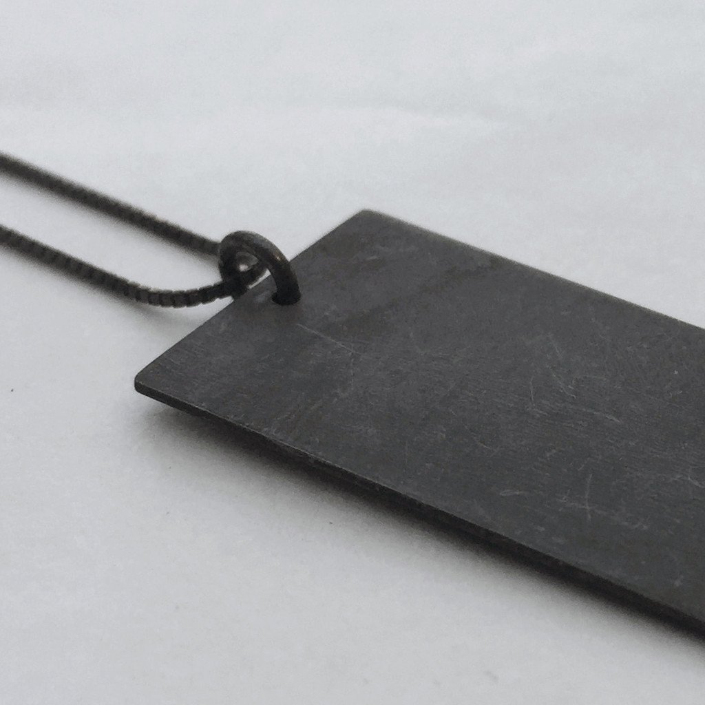 Silver Dog Tag Necklace - unisex / שרשרת דיסקית - studio oh design