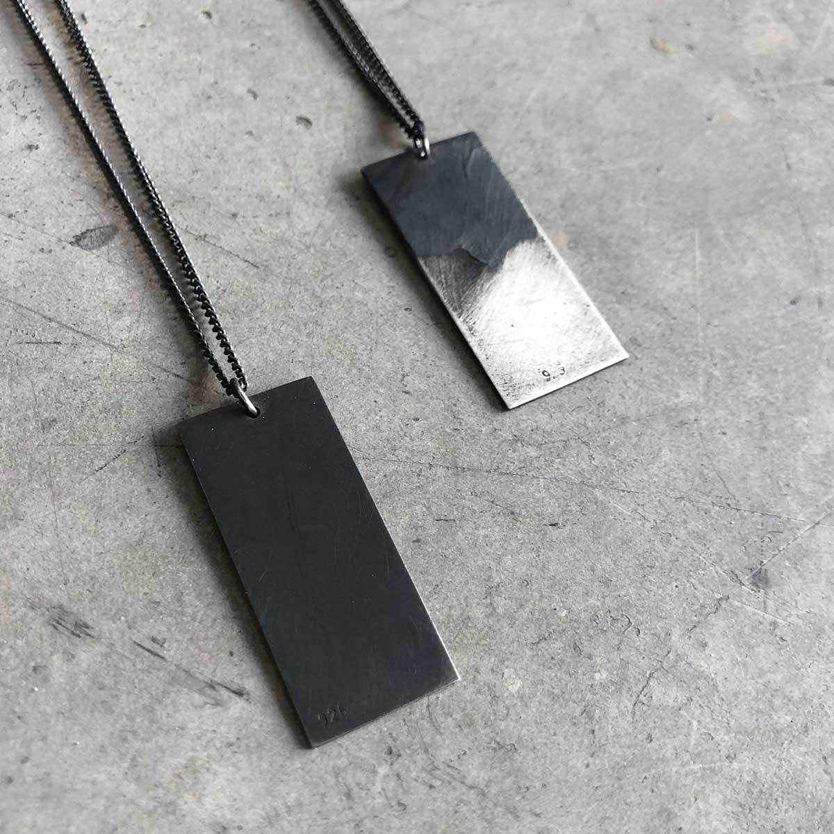 Silver Dog Tag Necklace - unisex / שרשרת דיסקית - studio oh design