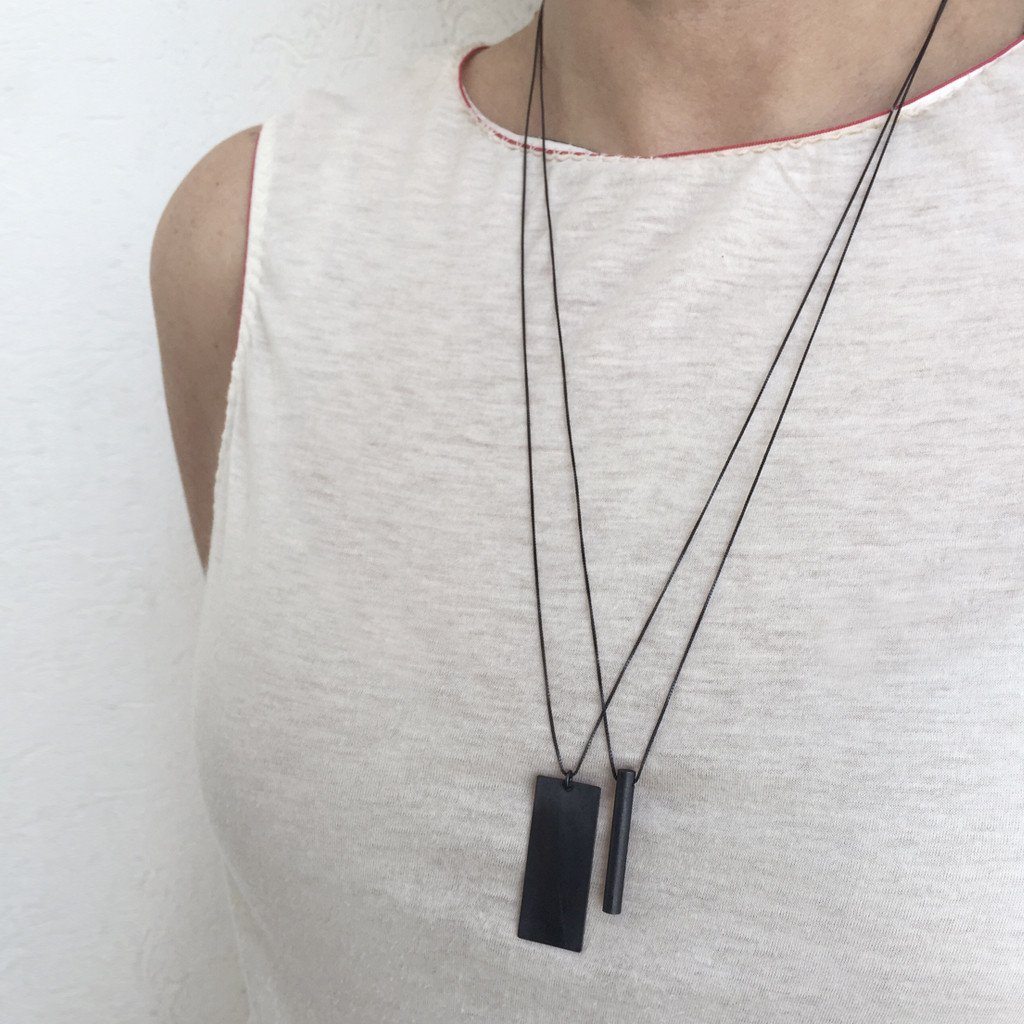 Silver Dog Tag Necklace - unisex / שרשרת דיסקית - studio oh design