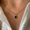 Tiny oval necklace / שרשרת אליפסה גולדפילד - studio oh design