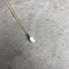 wheat Tiny oval necklace / שרשרת אליפסה גולדפילד עם פולימר בגוון חיטה - studio oh design