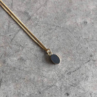 Tiny oval necklace / שרשרת אליפסה גולדפילד - studio oh design