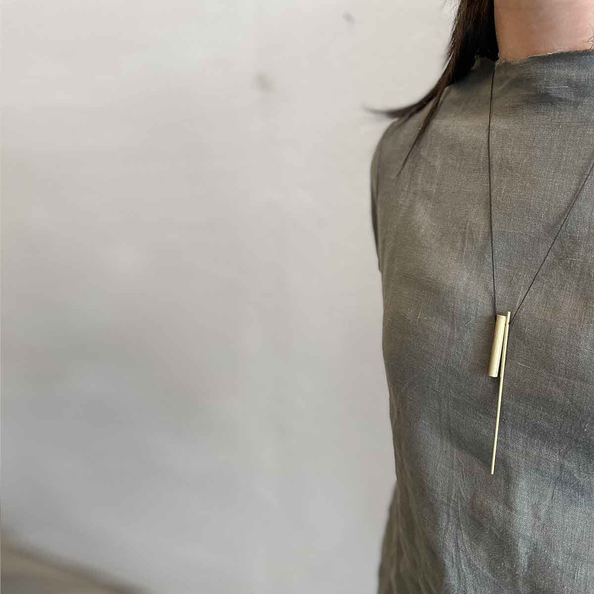 2 cylinder necklace / שרשרת גלילים - studio oh design