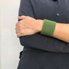 Woven cuff bracelet - צמיד חרוזים ארוג - studio oh design