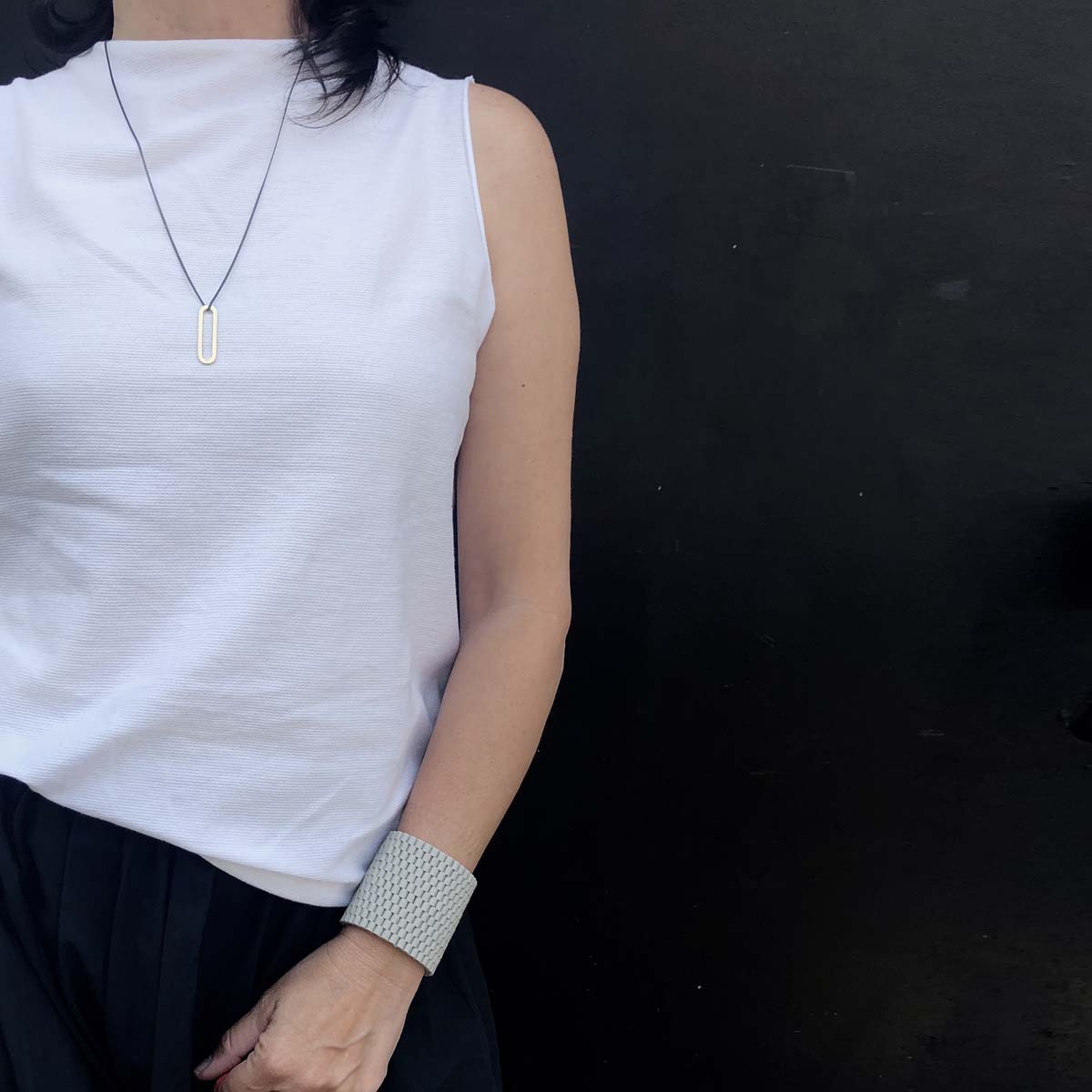 Woven cuff bracelet - צמיד חרוזים ארוג - studio oh design