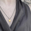 Brass amorphous pendant necklace / שרשרת תליון אמורפי מפליז - studio oh design