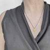 Brass amorphous pendant necklace / שרשרת תליון אמורפי מפליז - studio oh design