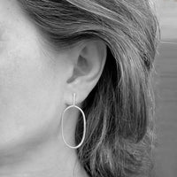 Open oval earrings / עגילי אליפסה - studio oh design