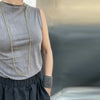 olive green crystal beaded necklace / שרשרת חרוזי קריסטל ירוקים - studio oh design