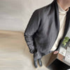 yoko black-graphite linen jacket /  ג'קט יוקו פשתן שחור - גרפיט - studio oh design
