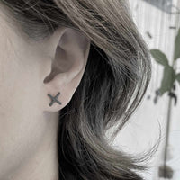 Medium X earrings / עגילי איקס בינוני - studio oh design