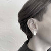 middle size narrow J earrings /  צרים אורך ביניים J עגילי - studio oh design