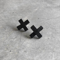 עגילי איקס 30 מ"מ- יוניסקס - studio oh design
