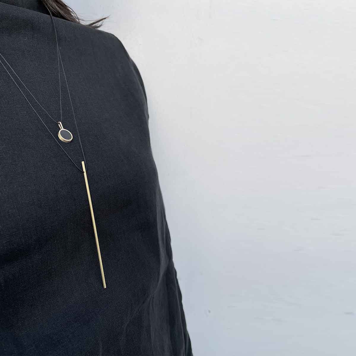 Round pendant necklace / שרשרת תליון עגול - studio oh design