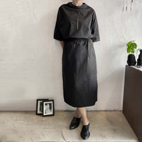 black soka skirt /  חצאית סוקה בצבע שחור - studio oh design