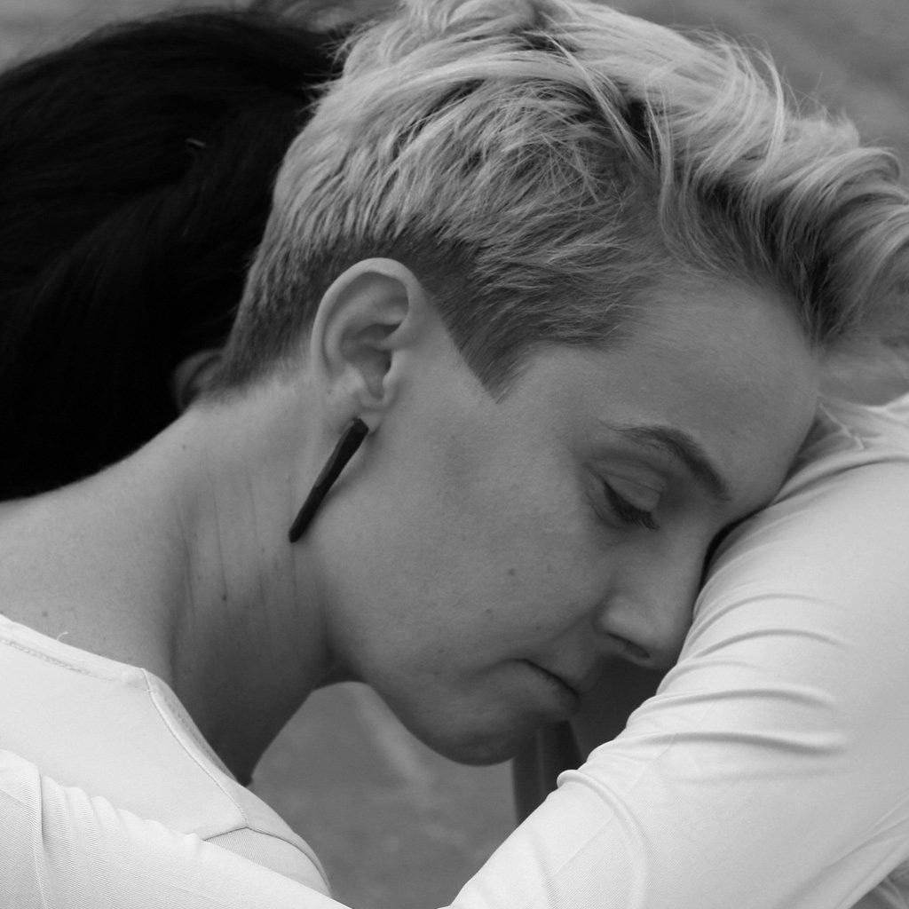 long polymer spike earrings / עגילי ספייק ארוך מפולימר - studio oh design