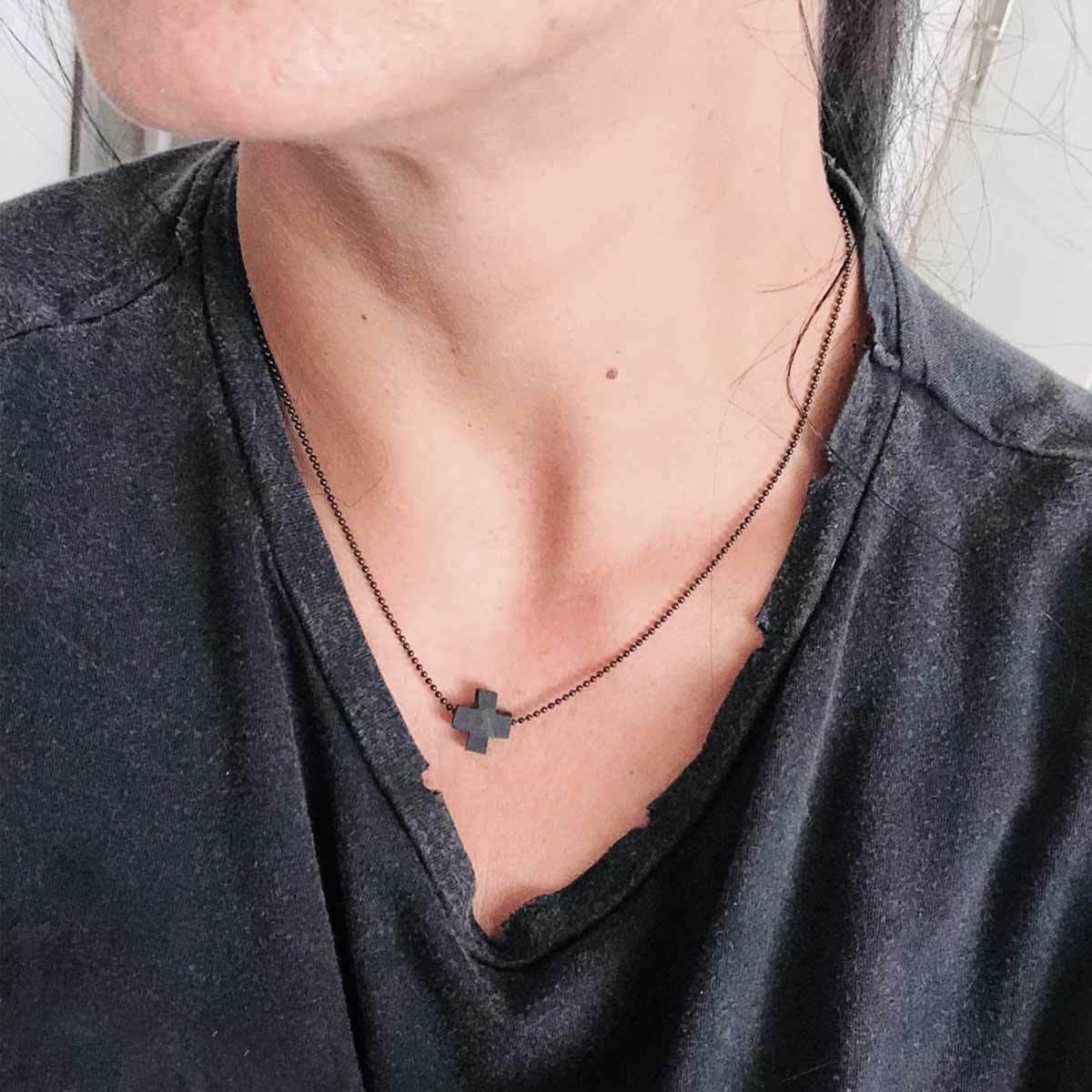 Tiny Plus necklace / שרשרת פלוס קטן - studio oh design