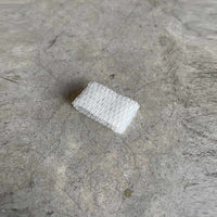 white plastic beads ring / טבעת חרוזי פלסטיק סרוגה שקופה - studio oh design