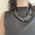Brut rectangle necklace  / שרשרת מלבנים ברוט - studio oh design