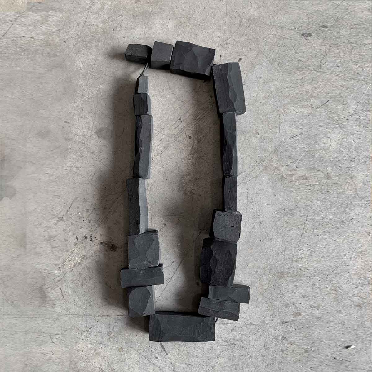 Brut rectangle necklace  / שרשרת מלבנים ברוט - studio oh design